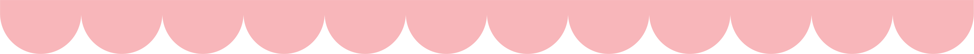 Cute pastel pink scalloped edge seamless border